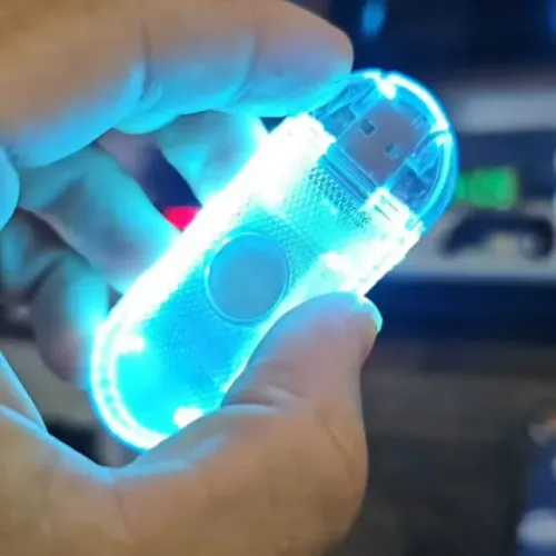Lâmpada LED Toque 7 Cores Dedo Adesivo USB Recarregável