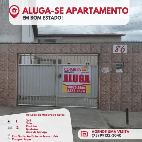 Apartamento para aluguel no Campo Limpo - Feira de Santana - BA
