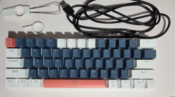 Machenike K500-B61 - Teclado mecânico 60% Switch marrom