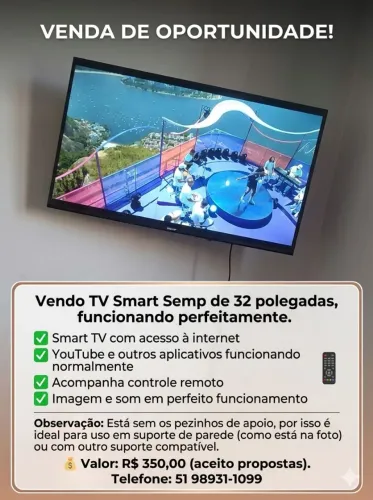 TV SMART SEMP 32 POLEGADAS