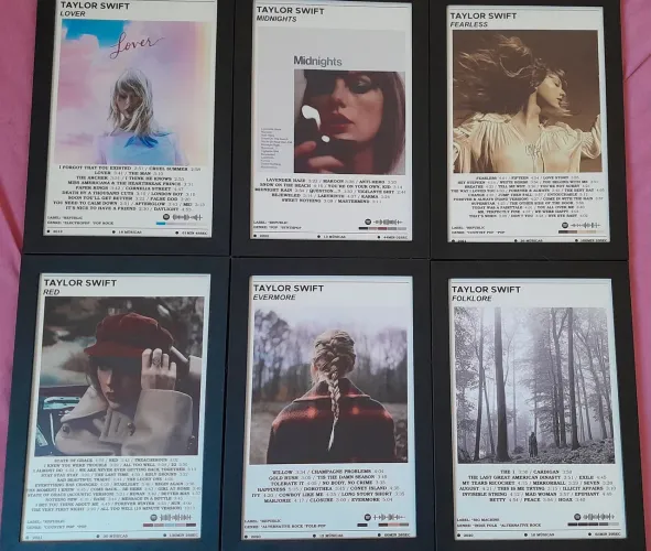 Kit 6 quadros Taylor Swift