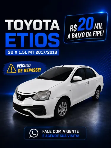 Toyota Etios X Sedan 1.5 Flex 16V 4P Mec. 2018