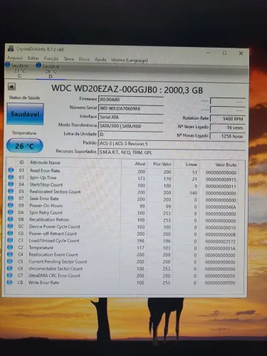 HD 2TB WD Blue - Western Digital - novo e testado