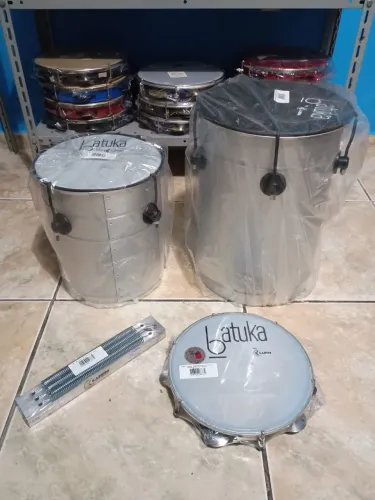 Kit pagode Tantan + Repique de mão + Reco reco + Pandeiro na promoção 