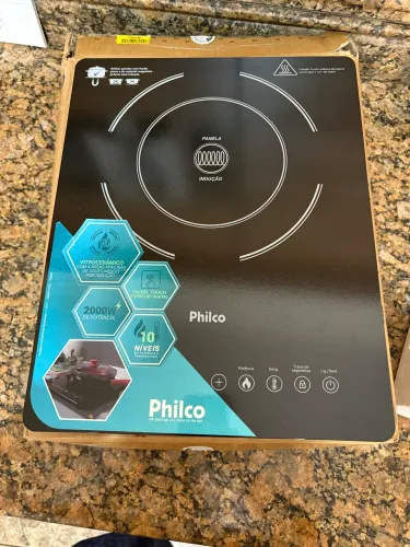 Cooktop de Indução Philco 1 Boca PCT12P Novo na Caixa