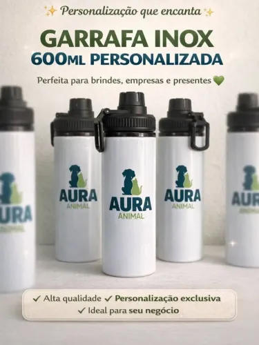 Garrafa aço inox não térmica personalizada