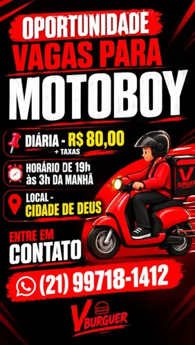 Vagas pra motoboy