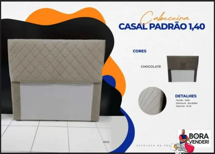 Mais conforto e estilo para suas noites Cabeceira Casal Acolchoada Bege com Oferta