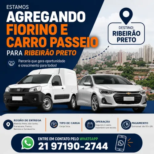 AGREGA-SE FIORINO OU CARRO DE PASSEIO