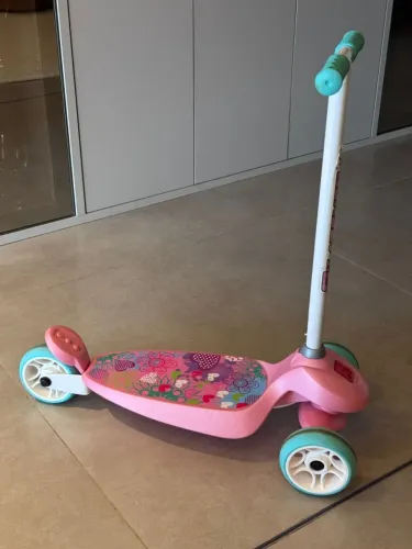 PATINETE INFANTIL BANDEIRANTE ROSA - ÓTIMO ESTADO