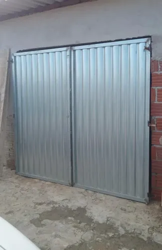 Portão de garagem duas bandas/de correr fabricamos e fazemos instalação