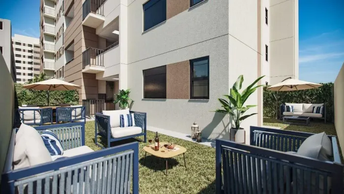 Chateau de Vermont Apto 34m 1 quarto c/ terraço gourmet no Lindóia