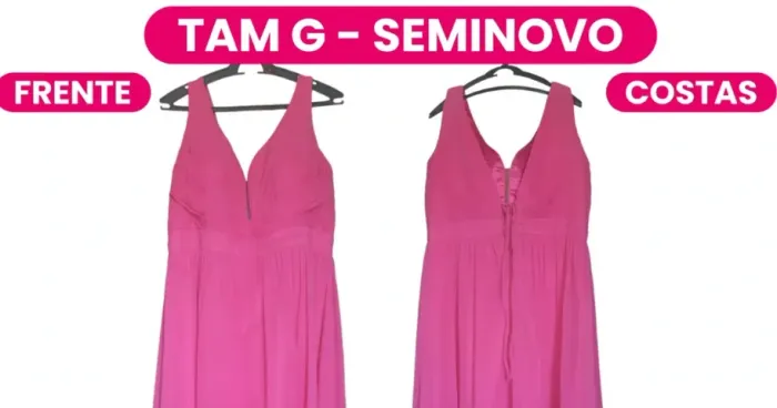 Vestido longo - Pink tamanho G
