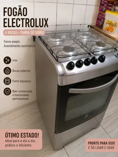 Fogão Electrolux Quatro Bocas em Inox