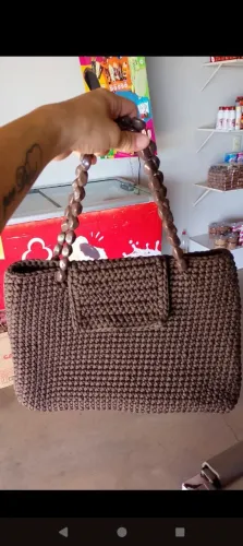 Bolsa artesanal de Crochê nova .