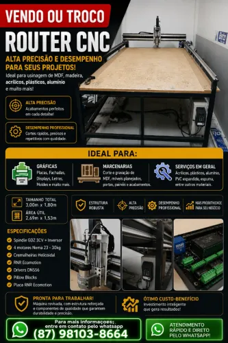 VENDO OU TROCO ROUTER CNC