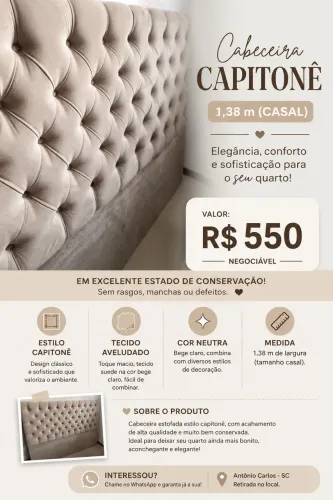 Cabeceira capitonê novíssima