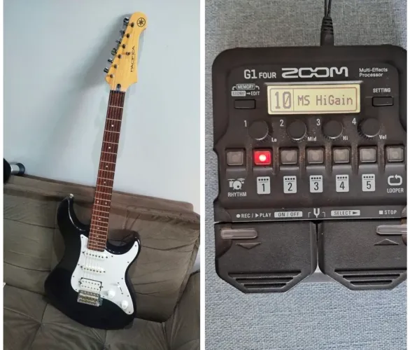 Guitarra Yamaha Pacífica 012 + pedaleira Zoom G1 four