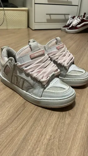 Tênis Hocks Bold Branco e Rosa - Tam. 36