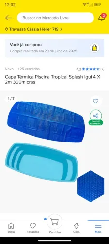 Capa para piscina 