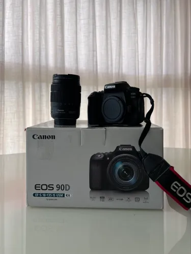 Canon Eos 90d + Lente 18-55mm Is Stm Dslr Cor Preto