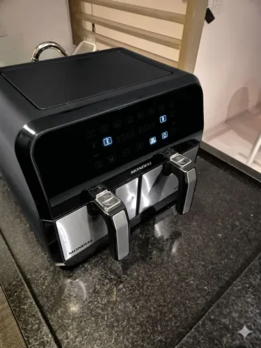 Fritadeira Air Fryer Dual Duplo Cesto 8L, Mondial, 2200W, 110V - AFD-01-BI