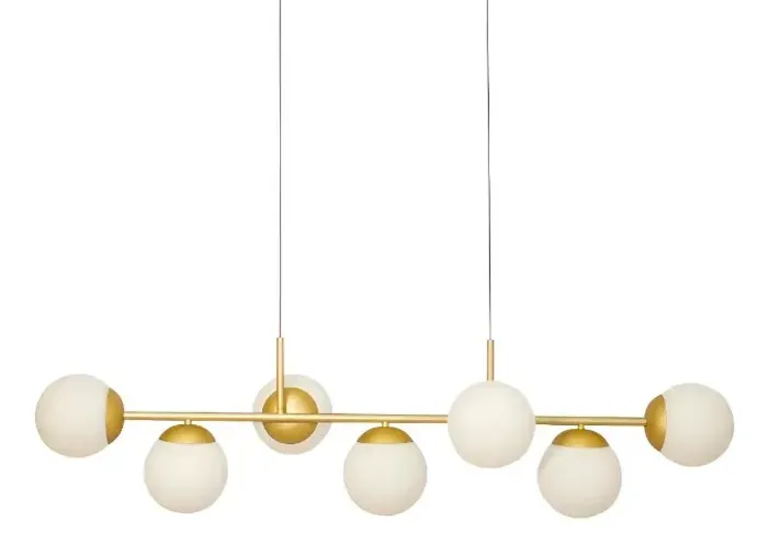 Luminária pendente globo dourado