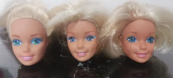 Lote cabeças Barbie estrela