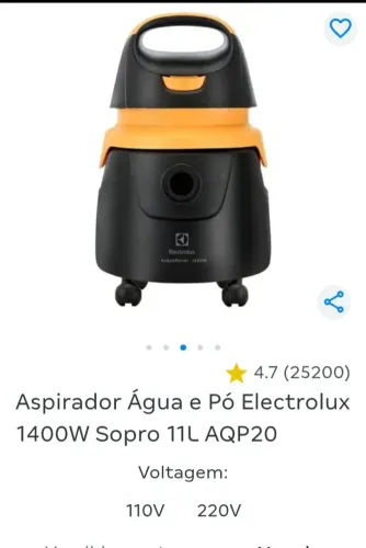 VENDO Aspirador água e pó ELETROLUX 1400W