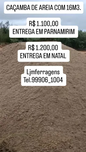 CAÇAMBA DE AREIA COM 16M3