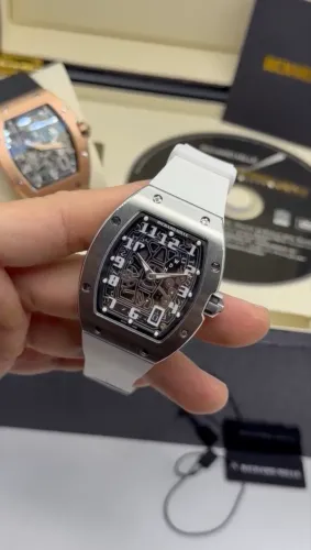Richard Mille Automático Pulseira de Borracha 