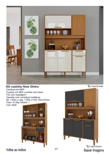 Kit cozinha New Sintra 1.20m R$ 850,00