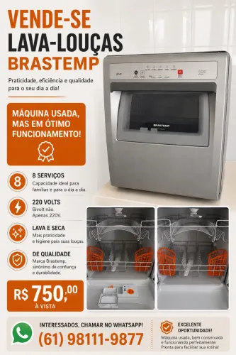 Lava louças 8 serviços em ótimo estado