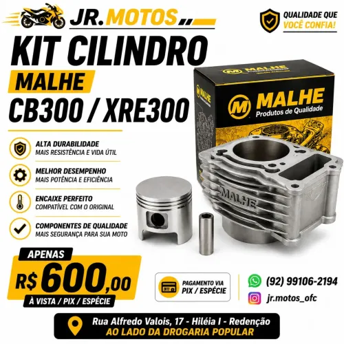 KIT CILINDRO MAHLE CB300 / XRE300 - QUALIDADE ORIGINAL!