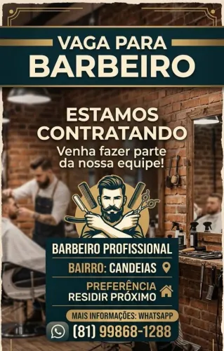 Vaga para Barbeiro em Candeias