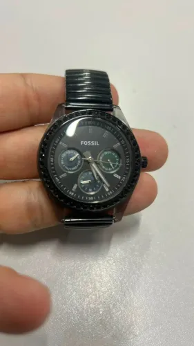 Relógio Fossil Stella ES2957 Feminino Preto com Cristais