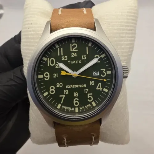 Relógio Timex Expedition Original 36mm Indiglo Couro Recondicionado