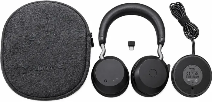 Headset Jabra Evolve2 75 UC Sem Fio ANC + Base USB-C + Estojo