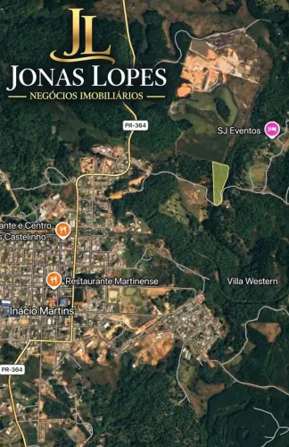 Terra em Inácio Martins a 300 mts do asfalto
