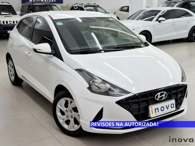 HB20 Vision 1.0 mec. + multimidia branco 2021 - Apenas 50.000 km!