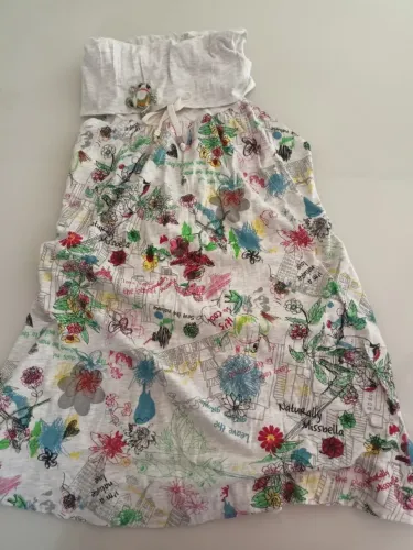 Vestido feminino estampado frente única