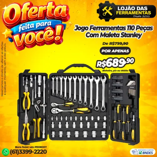 Maleta Com Ferramentas 110 Pecas Stanley