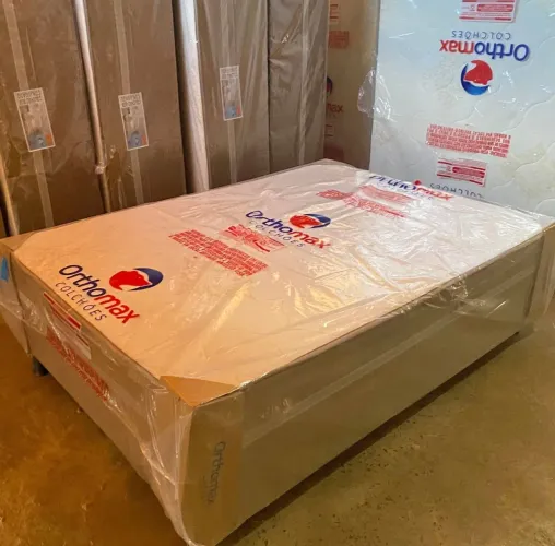 Mega promoção camas box casal novas 10 cm de espuma acoplada