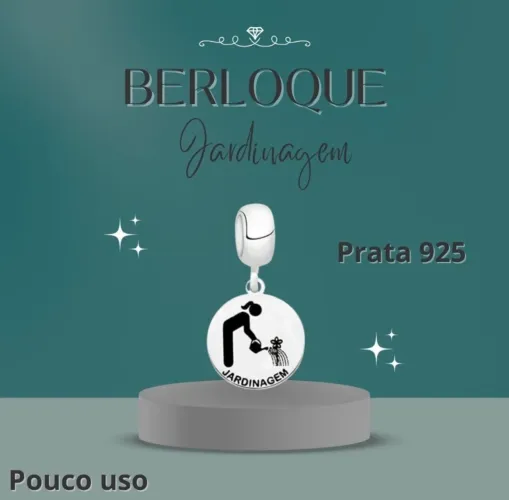 Berloque Jardinagem em prata 925