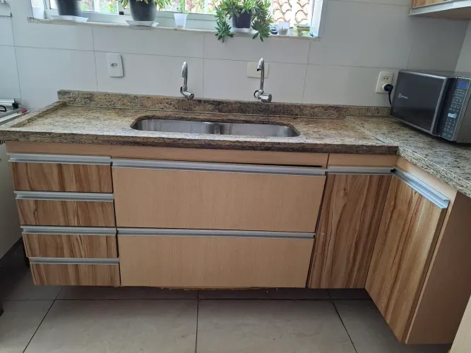 Bancada da cozinha com mármore
