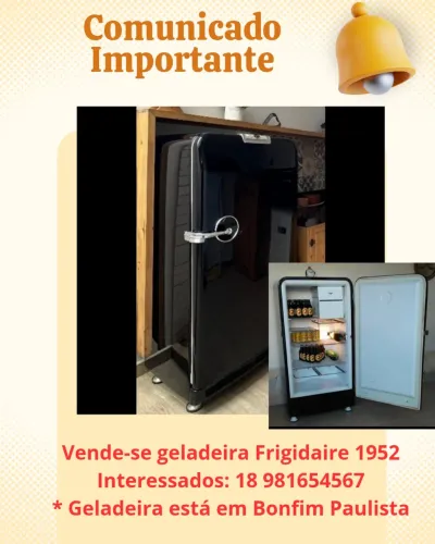 Geladeira Vintage FRIGIDAIRE 1952