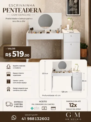 Escrivainha penteadeira - entrego hoje