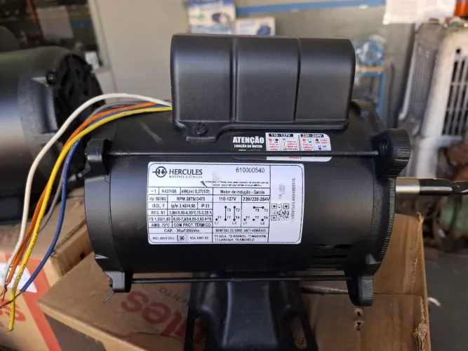 Motor 0,5cv monofásico 2polos 3475 rpm