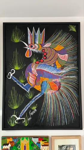 Chico da Silva Quadro Galos 1975
