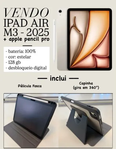 iPad Air M3 bateria:100%